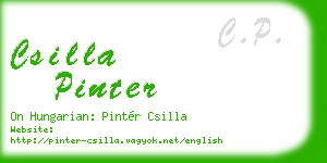 csilla pinter business card